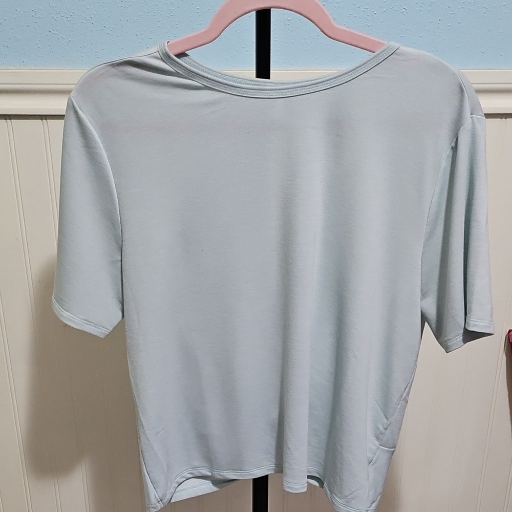 Sky Blue Women's Short Sleeve Top